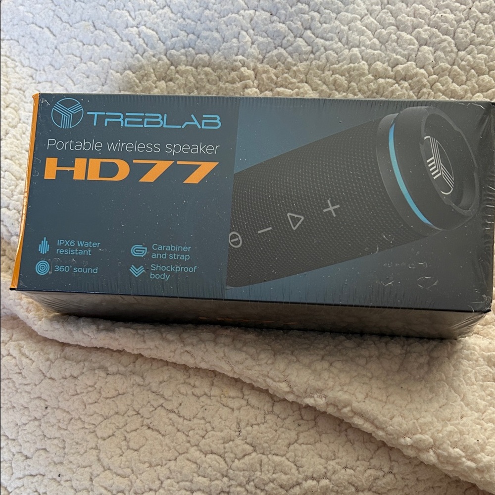 Treblab HD77 Portable Wireless Speaker - Black and Blue